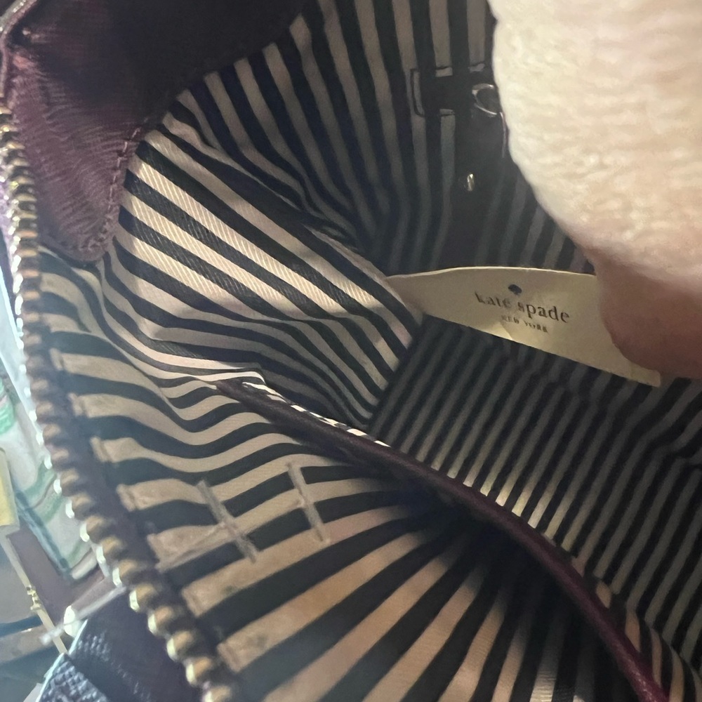 Kate Spade Maroon Cameron Street Lucie Perforated Tote Bag - Picture 11 of 11